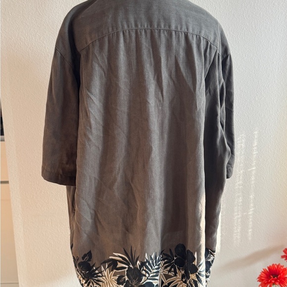 Shirt Brown and Black Floral Button-Up Shirt - Picture 9 of 10